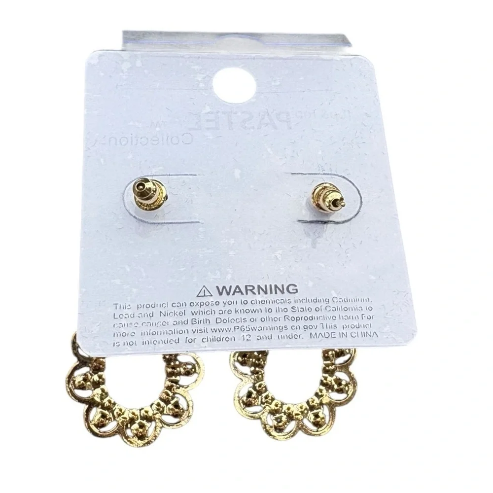 3/$25 Pastel Collection Gold & Pearl Crystal Dangle Earrings